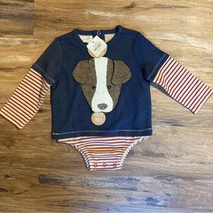 New! NWT Mud Pie Puppy Dog Shirt Onesie